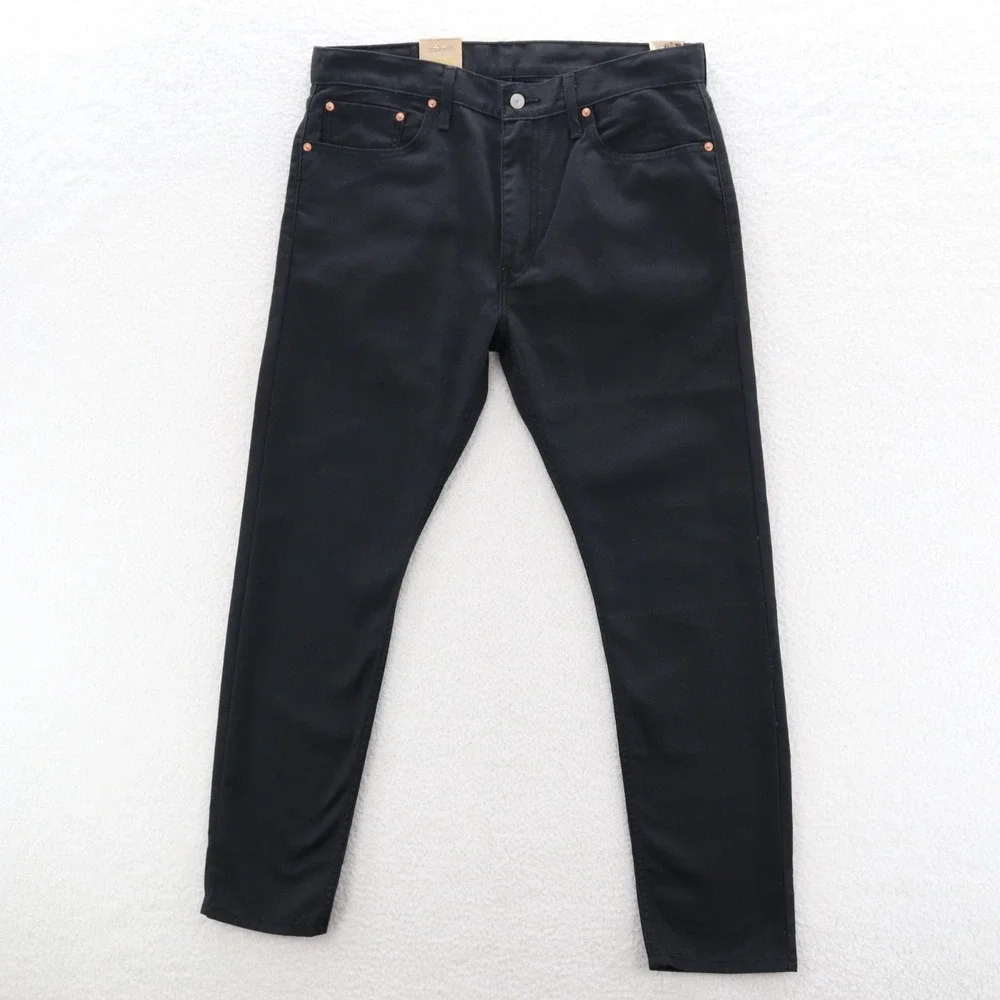 Levis Jeans Mens 36x32 Black 512 Slim Taper Dark Wash Denim Preppy Goth Grunge